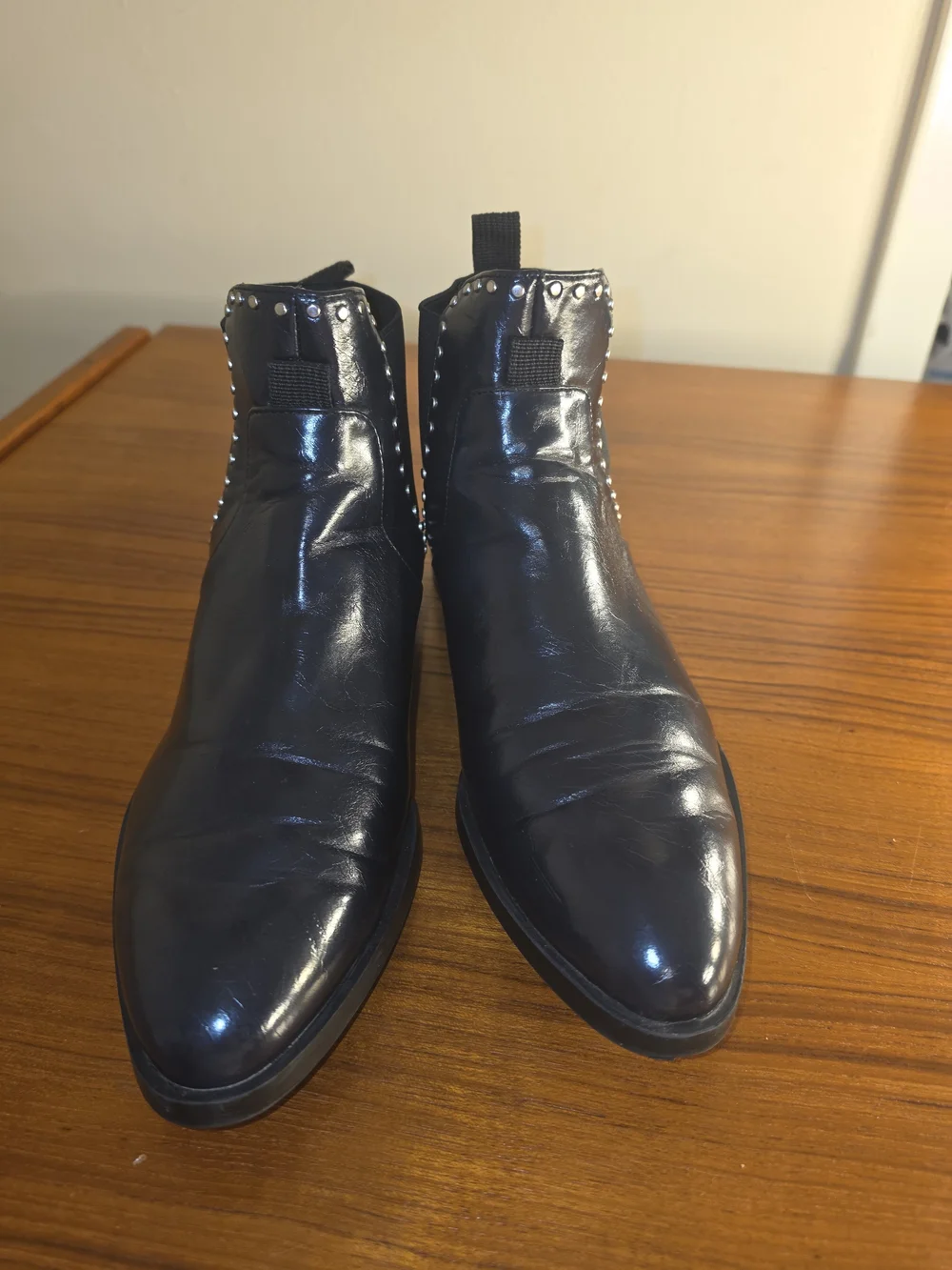 Black Studded Chelsea Boots - Men